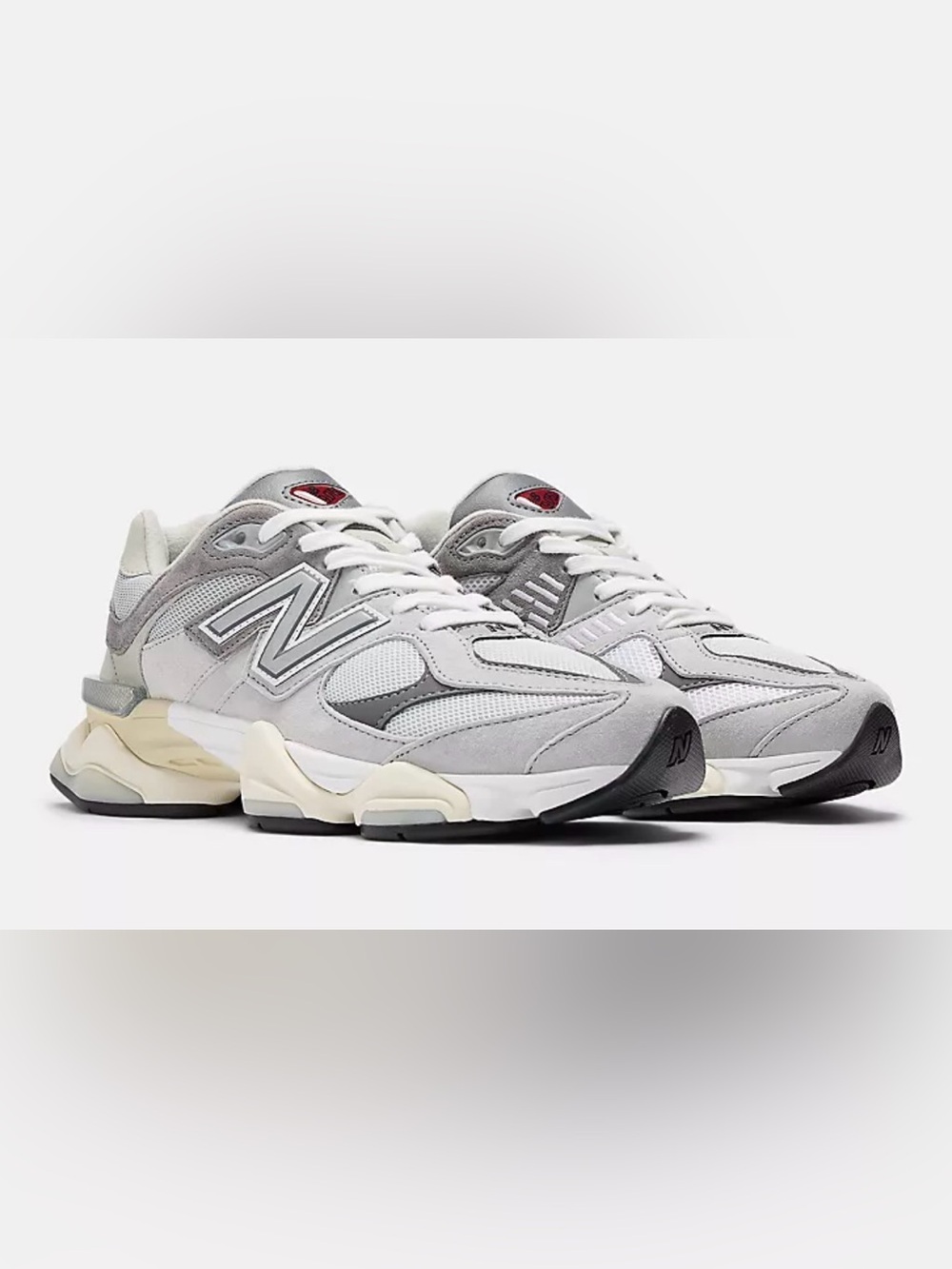 New Balance Gray, White & Black Runner Sneakers